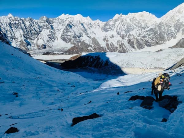 Near Larkya La Pass in Manaslu Circuit Trek