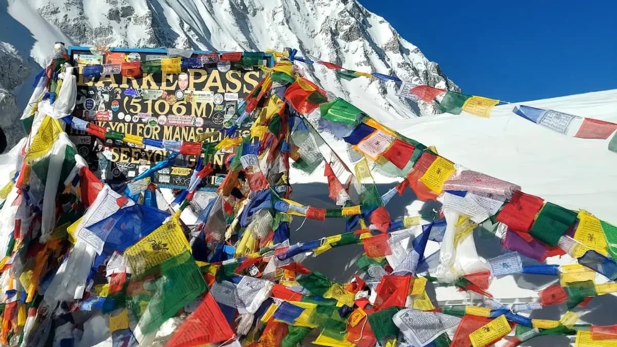 Larkya La Pass During Manaslu Circuit Trek