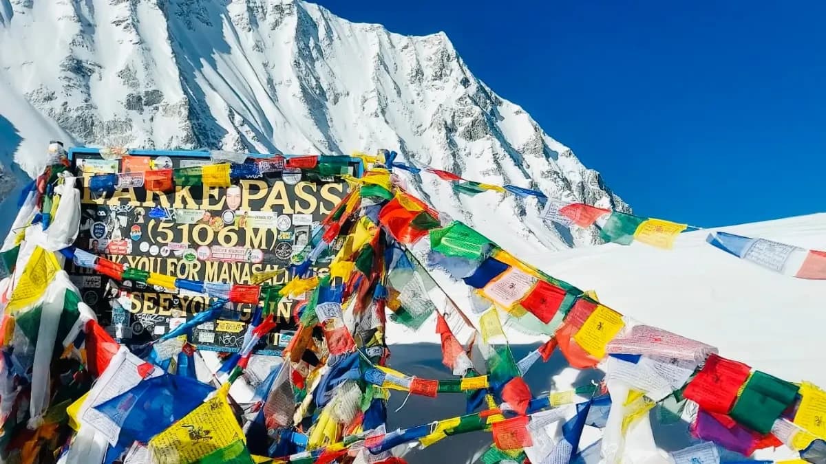 Larkya La Pass During Manaslu Circuit Trek