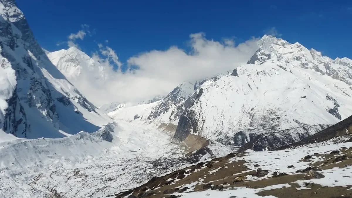 Manaslu Circuit Trek Trekking Trail in Larkya La Pass