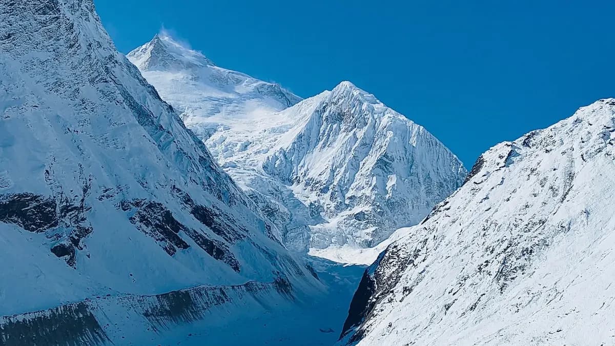 Near Larkya La in Manaslu Circuit Trek via Kal Tal