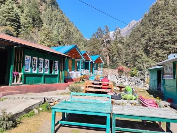 Beautiful teahouse in manaslu trek