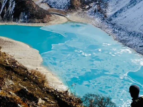 Birendra lake in manaslu trek