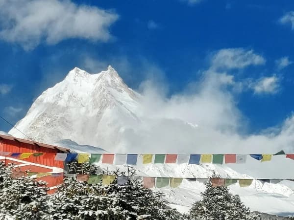 Beautiful Mt Manaslu View from Birendra Lake
