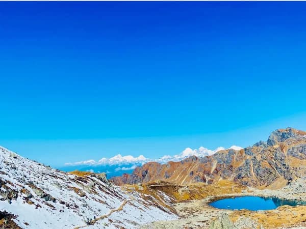 During Gosaikunda Trek Lauribina Pass