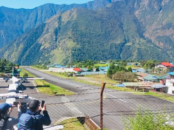Lukla Airport Everest During Trek