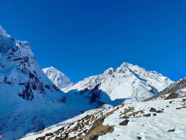 Near Larkya La In Manaslu Circuit Trek