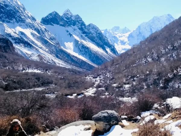 View From Samdo During Manaslu Trek