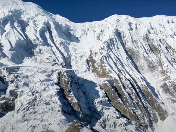 View Of Mountain From Trail Of Tilicho Lake Trekking